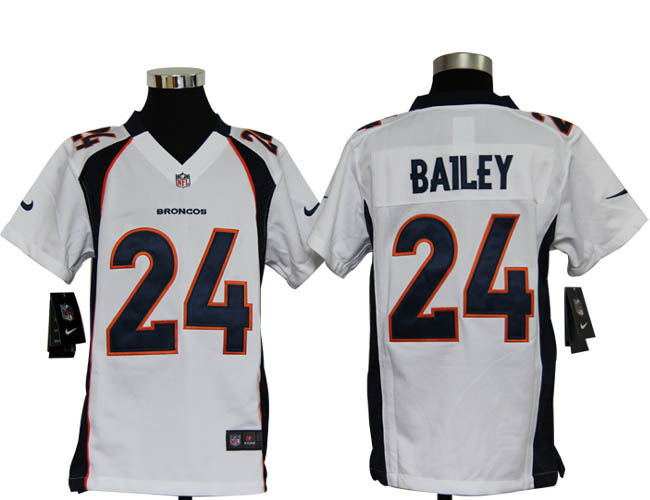 Youth Nike NFL Denver Broncos 24 Champ Bailey white Jersey